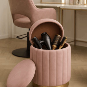 TABURETE REDONDO ROSADO