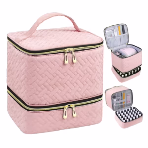 BOLSO PARA ACCESORIOS DE MANICURA ROSADA