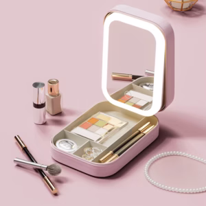 ESTUCHE PARA MAQUILLAJES CON ESPEJO LED