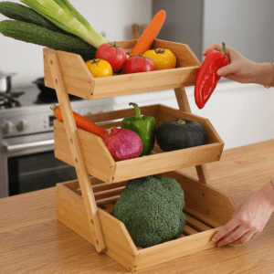 FRUTERO DE BAMBU DE 3 NIVELES