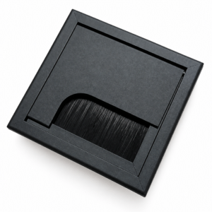 PASACABLES ALUMINIO CUADRADO DE 80MM NEGRO